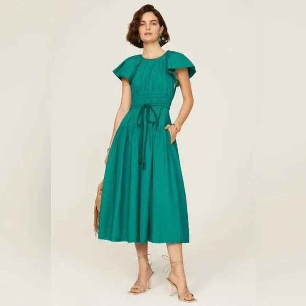 Ulla Johnson Darlene dress in Verdigris Size 4 - Picture 3 of 9